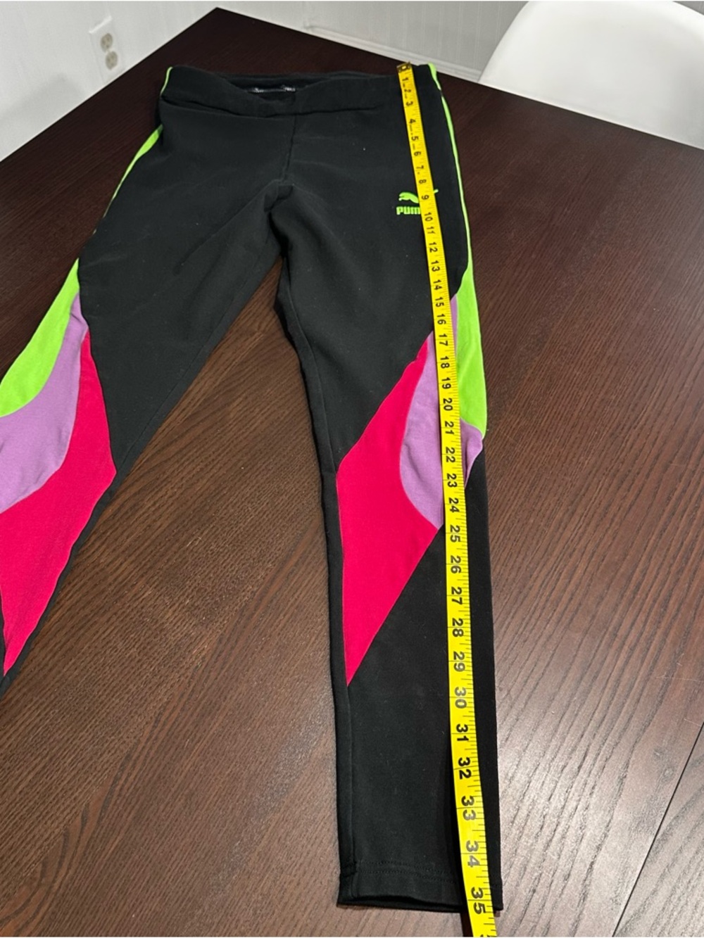 PUMA Women’s Small Hoodie & Leggings Set Hot Pink, Purple, Lime & Black - Picture 8 of 8